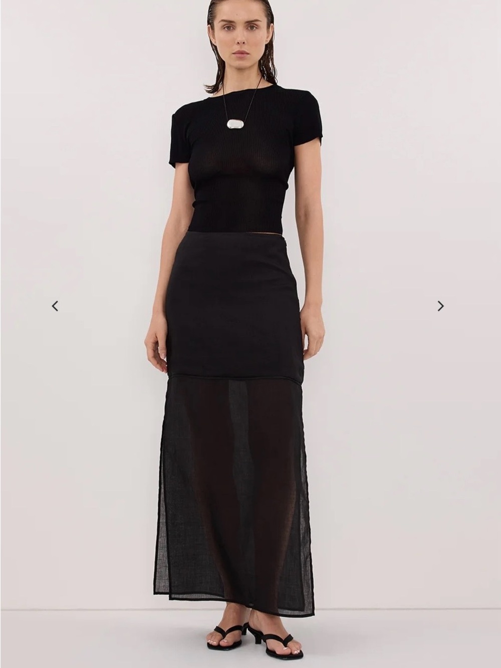 DISSH Black Layered Maxi Skirt - Women